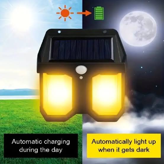 Double Head Antique Solar Sensor Lamp Wall
